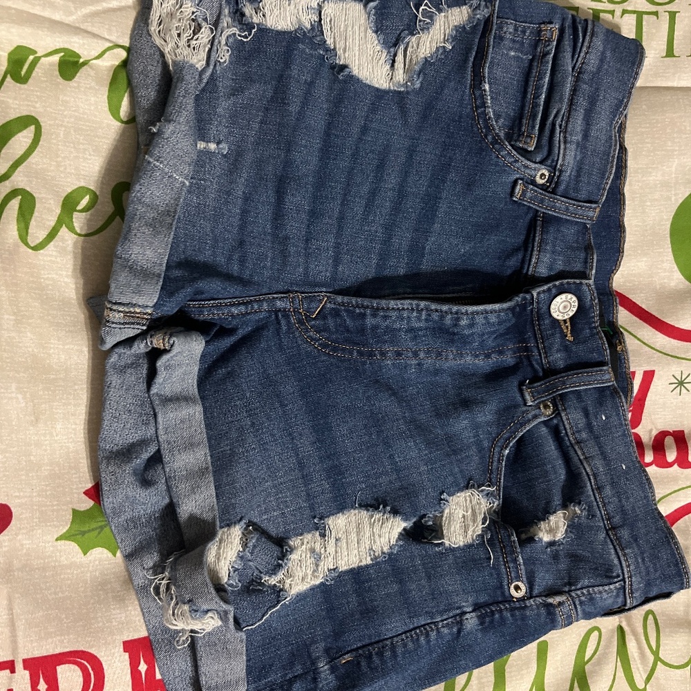 Express distressed shorts